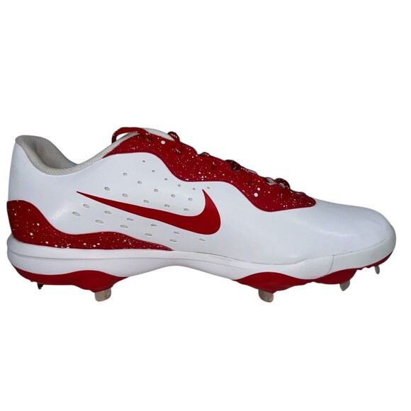 Nike Mens 14 Baseball Cleats Diamond Alpha Huarache Metal White Red DJ6516-105 main image 9